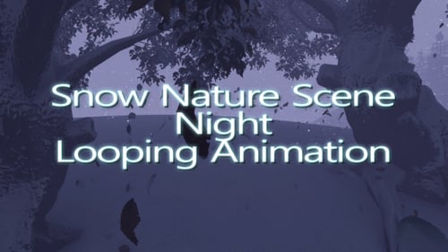 Winter Forest Snow Scene with Falling Leaves