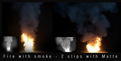 Realistic Fire and Smoke Animated Overlay Elements