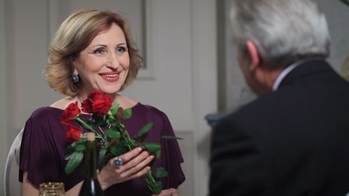 Woman Receives Roses on a Date