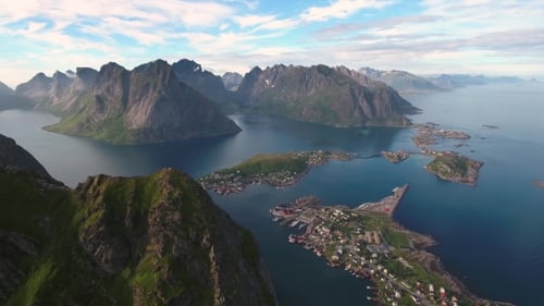 Lofoten Archipelago Islands Aerial Footage