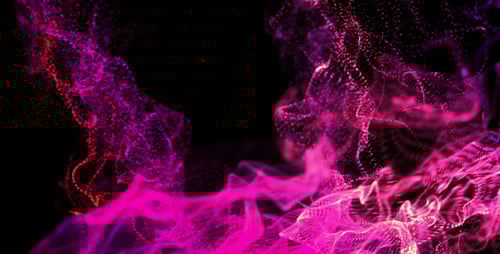 Dynamic Abstract Glowing Particle Flow Background