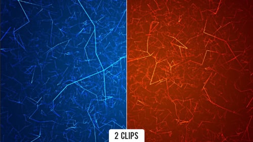 Dynamic Lines & Strings Abstract Background - Red & Blue