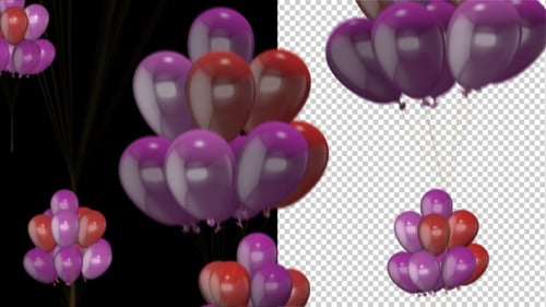 Vibrant Balloons Floating Celebration Overlay