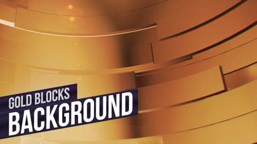 Abstract Golden Geometric Rings Tunnel Background Loop