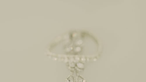 Sparkling Diamond Bracelet and Earrings Close Up