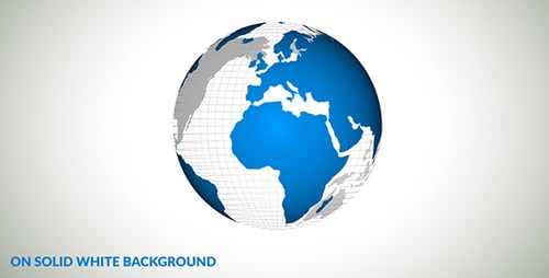 Animated Rotating Earth Globe with Alpha Channel for Global Projects