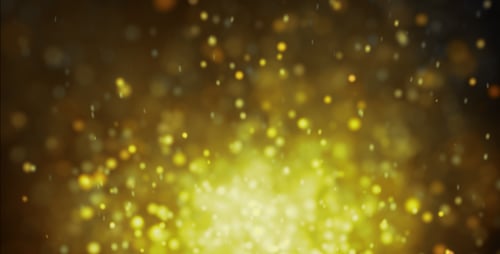 Abstract Golden Bokeh Particles Rising Seamless Loop Background
