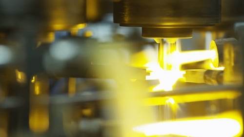 Firing Glass with the Flamethrowers at the Glass-blowing Plant