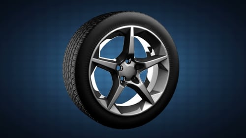 Loop Rotate Car Wheel
