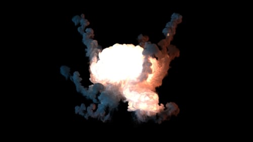 Explosion der Bombe