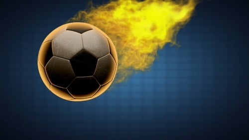 Burning Soccer Ball
