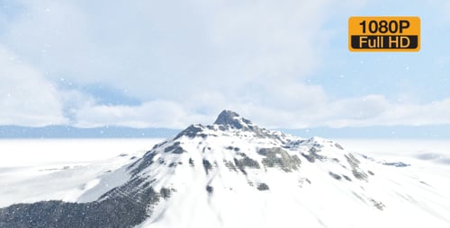 Snowy Mountain and Time-Lapse Clouds