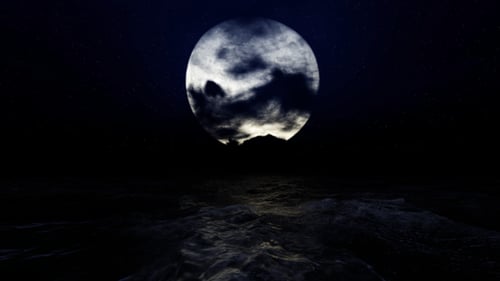Großer Mond des Ozeans
