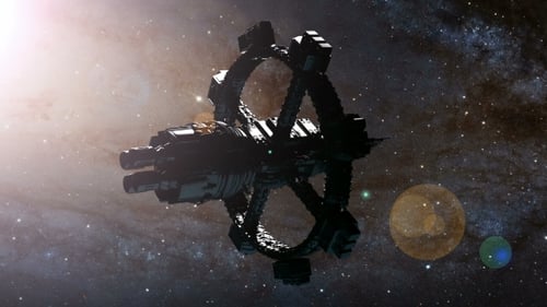 Navire spatial et étoiles de la Voie lactée