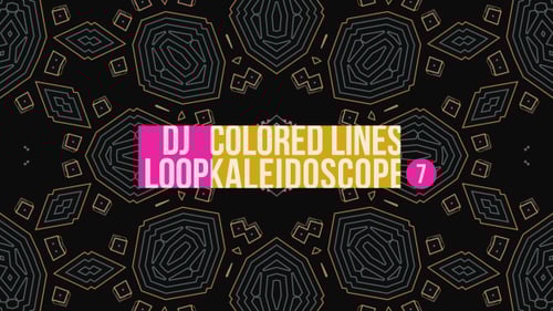 Colored Lines Kaleidoscope Dj Loop V7