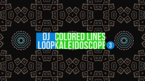 Farbige Linien Kaleidoskop Dj Loop V3