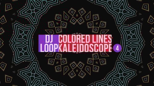 Colored Lines Kaleidoscope Dj Loop V4