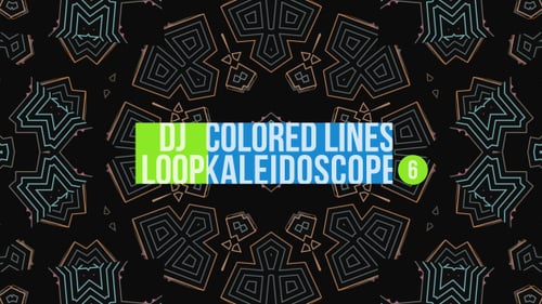Farbige Linien Kaleidoscope Dj Loop V6