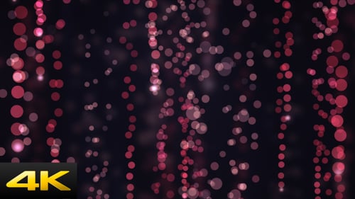 Falling Red Pink Particle Lights Motion Background