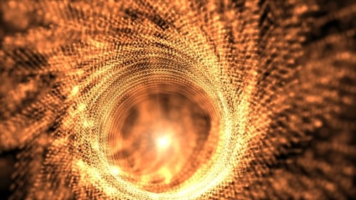 Entering Orange Particle Tunnel