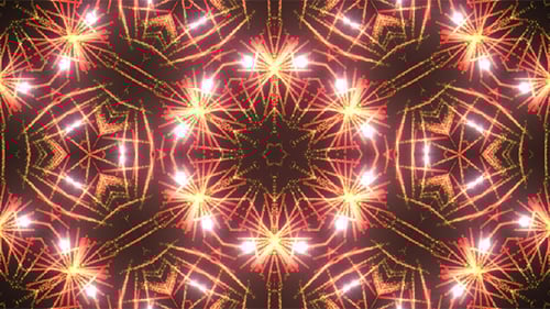 Hypnotic Abstract Kaleidoscope of Glowing Geometric Lines