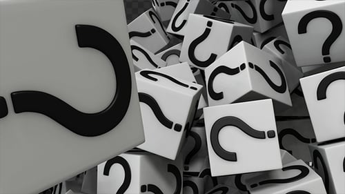 Transition des points d'interrogation blanc