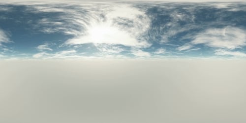Seamless Loop 360 VR Sky Panorama with Moving Clouds