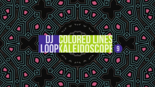 Colored Lines Kaleidoscope Dj Loop V9