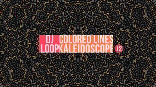 Colored Lines Kaleidoscope Dj Loop V12
