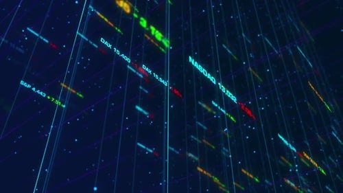 4K Stock Market Bar Graph trading (loopable)