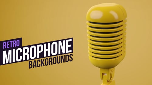 Colored Retro Microphones
