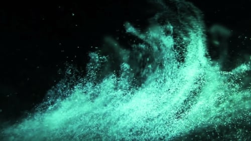 Abstract Teal Particle Flow Background