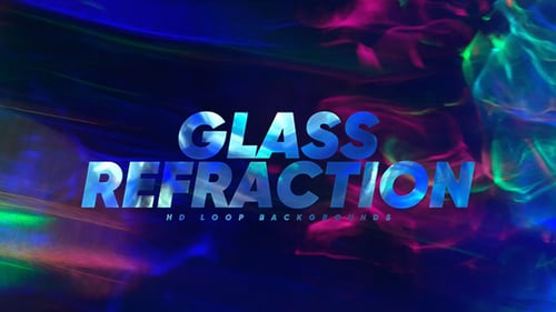 Colorful Abstract Glass Refraction Looping Background