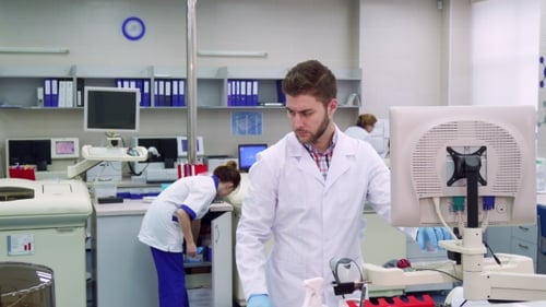 Medical Laboratory Researchers at Work in Modern Lab
