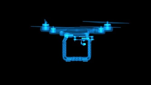 Quadcopter-Hologramm