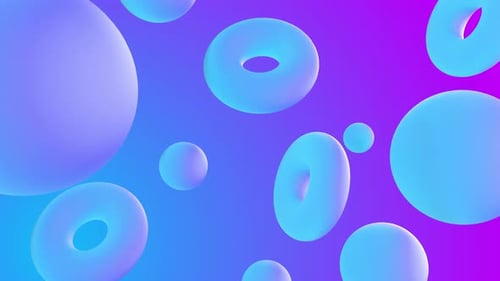 Abstract Fluid 3D Shapes Seamless Loop Background