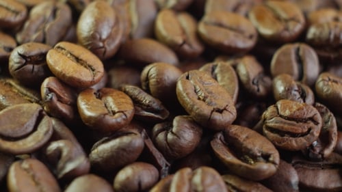 Close Up of Roasted Coffee Beans