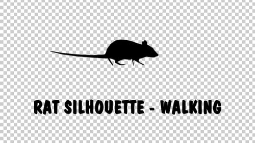 Black Mouse Silhouette Walking Animation