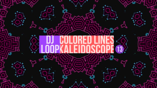 Farbige Linien Kaleidoskop Dj Loop V13