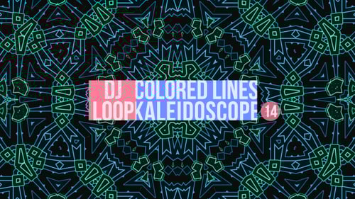 Colored Lines Kaleidoscope Dj Loop V14