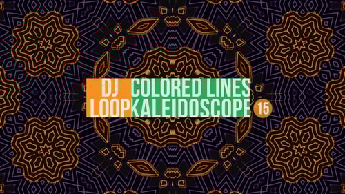 Colored Lines Kaleidoscope Dj Loop V15
