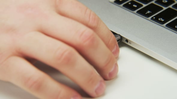 Unplugging and Plugging USB Flash Drive, Technology Stock Footage ft ...