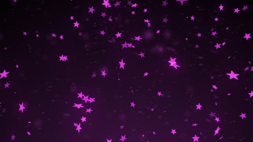 Decorative Glowing Purple Falling Stars Animation