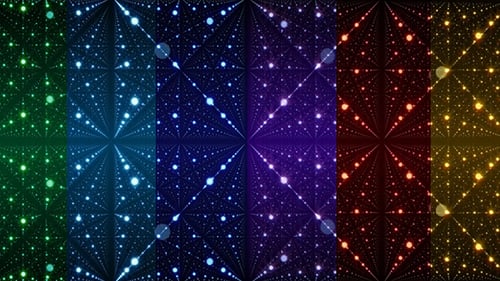 Seamless Loop of Futuristic Digital Grid Particle Background