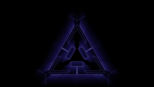 Abstract Neon Triangle Lines Looping Background Animation