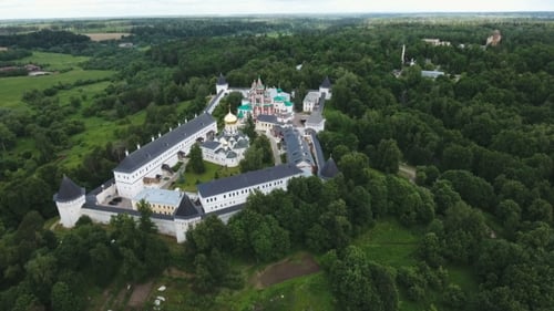 Orthodox Christian monastery.Aerial View
