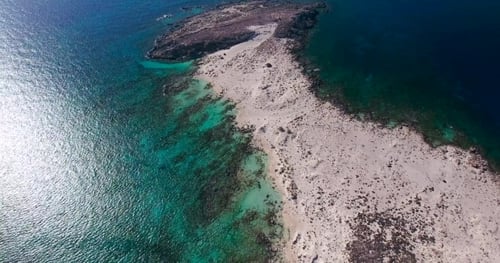Wunderschöner Blick auf Blue Beach Elafonissi auf Kreta