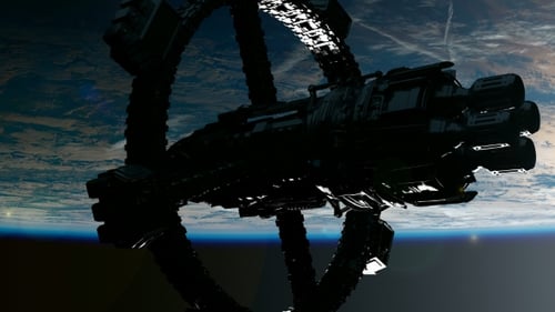 Station spatiale tournant autour de la Terre