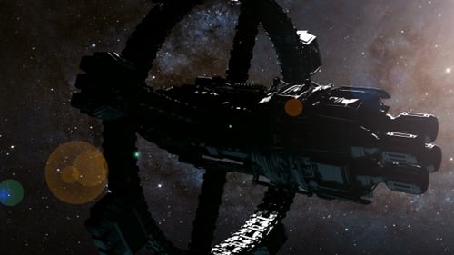 Navire spatial et étoiles de la Voie lactée
