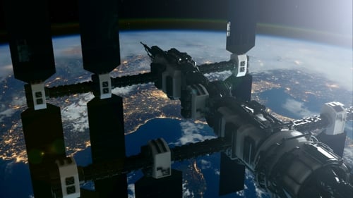 International Space Station Orbiting Earth